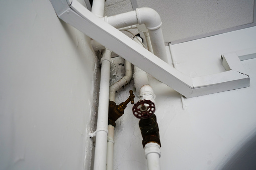 Close up of pipes and valves