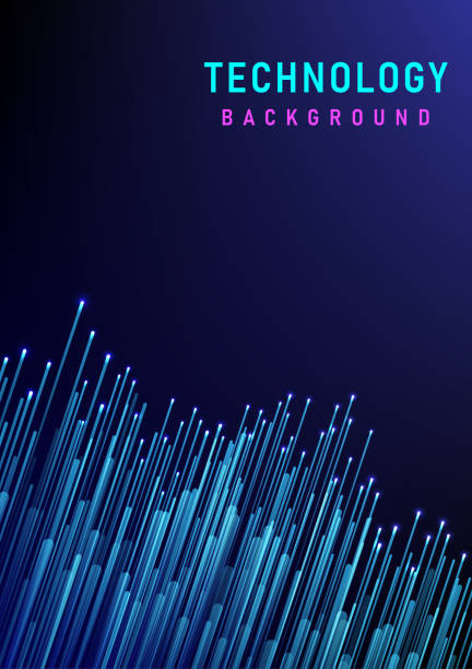 hi tech background136 - lighting equipment fiber optic abstract backgrounds stock illustrations