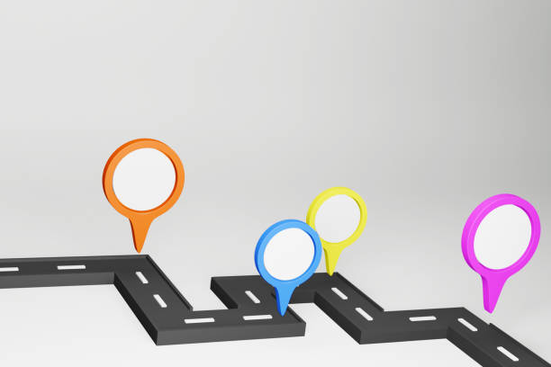 istock Locator mark on map and location pin or GPS navigation icon sign. 3D Realistic creative conceptual symbol of search concept in cute cartoon style. Vector illustration 1497669815