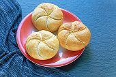 Kaiser rolls (Emperor roll, kajzerica), crusty round bread rolls