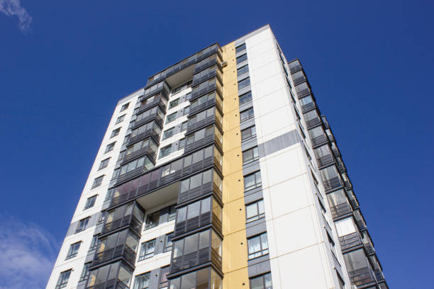 istock Modern houses. Apartment building. Apartments, construction industry. 1497672580