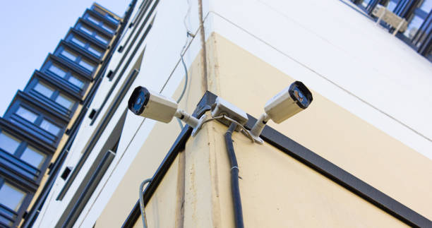 istock CCTV 2 security cameras. CCTV security in an apartment building, residential complex. Security of private apartments. 1497673756