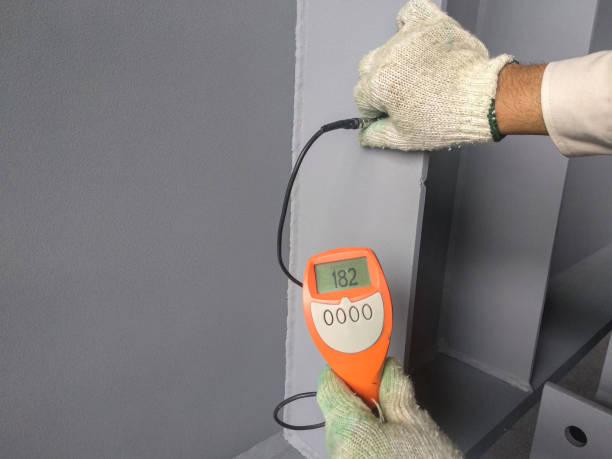 istock Measure dry film thickness (DFT) with Coating Thickness Gauge 1497678050