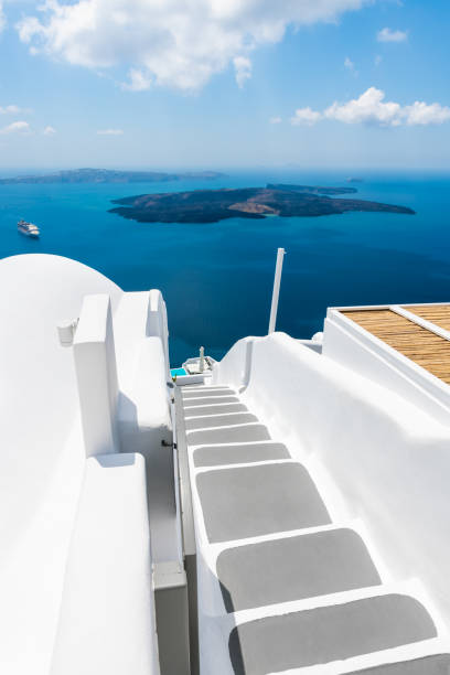 istock White architecture in Santorini island, Greece. 1497678740