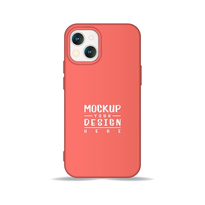 Smartphone vector mockup isolated on white background