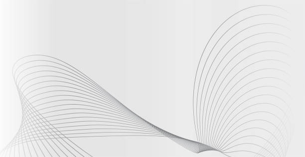 istock Abstract wavy stripes on a white background isolated. Wave line art, Curved smooth design. Vector illustration EPS 10. 1497679499