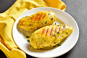 Grilled turmeric chicken breasts