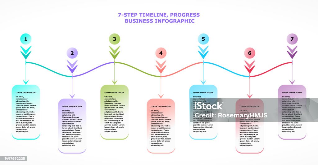 Timeline Progress Update 7step Timeline Progress Infographic Stock Illustration - Download Image ...