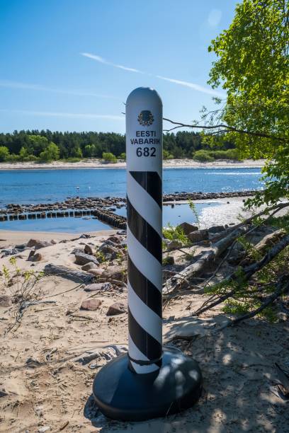 istock Estonian border post on the border with Russia. 1497692450