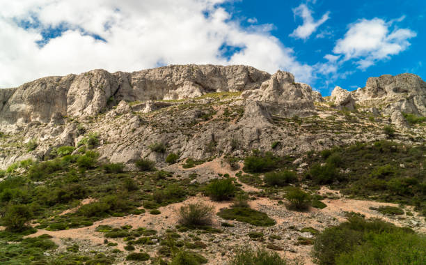 istock Landscape with montains on a sunny and cloudy day. 1497693129