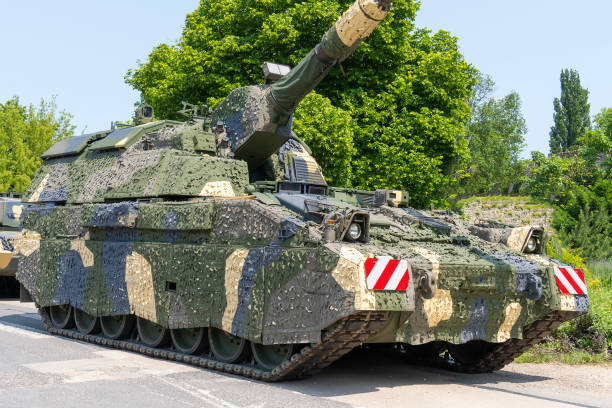 istock Panzerhaubitze 2000 (PzH 2000) armored howitzer, german 155 mm self-propelled howitzer developed by Krauss-Maffei Wegmann (KMW) and Rheinmetall 1497694567
