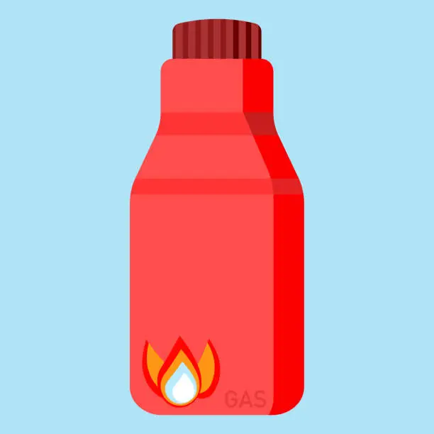 Vector illustration of Gasoline Bottle for Camping in flat vector illustration design