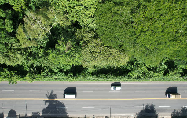 istock Car moves on asphalt road 1497694610