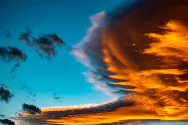 istock Golden cloudscape image over the Mediterranean coastline 1497702813