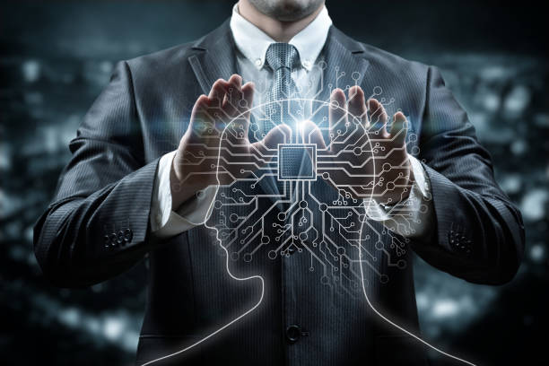 istock Concept of protection and support of artificial intelligence . 1497703655