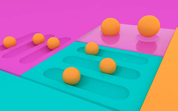 istock Digital generated 3d illustration of abstract block shaped multi colored charts connecting together forming big pattern. 1497705427