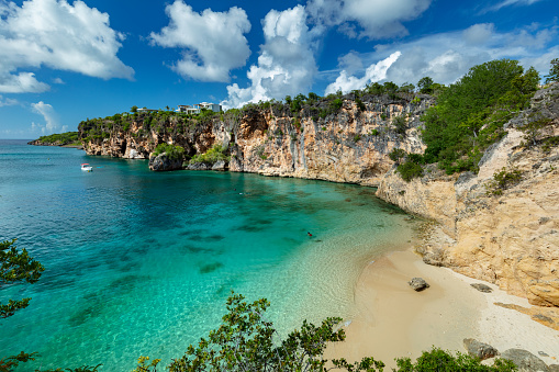 Amazing cove at Little Bay Beach, Anguilla