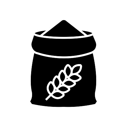 Flour Icon Solid Style. Vector Icon Design Element for Web Page, Mobile App, UI, UX Design