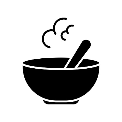 Soup Icon Solid Style. Vector Icon Design Element for Web Page, Mobile App, UI, UX Design