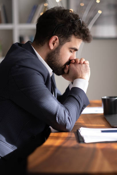 istock Handsome businessman working in Home office. 1497707421