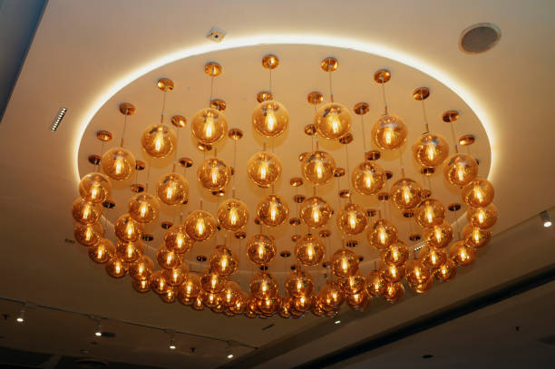 Circular chandelier indoors