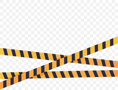 Police danger line caution yellow tape attention concept. Vector graphic design