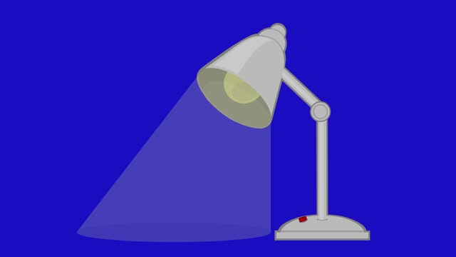 video animation office desk lamp light