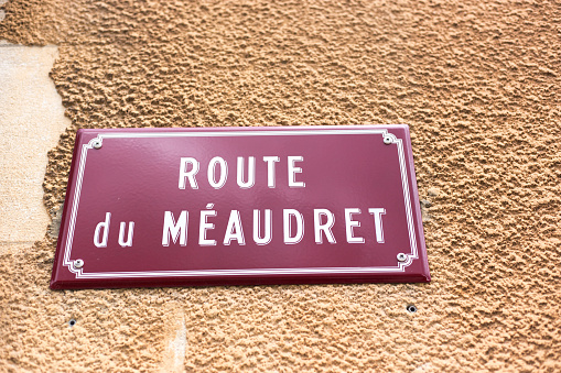 Le Vercors, France: Road Sign in Meaudre