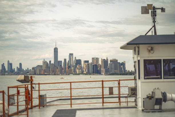 Manhattan View from Staten Island Ferry.
