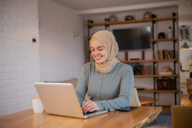 istock Young woman working from home 1497740943
