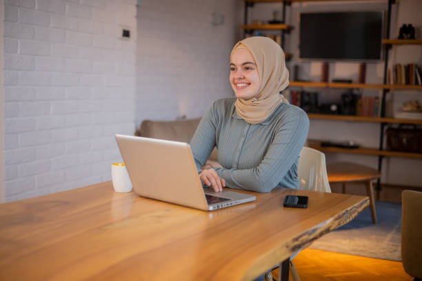 istock Young woman working from home 1497740948