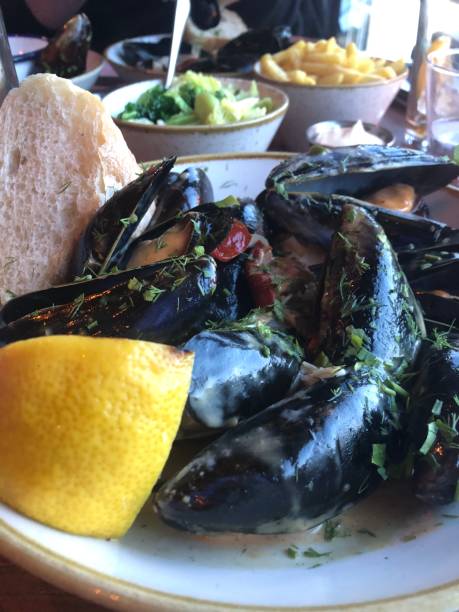 istock Restaurant main seafood, the fresh mussels, The Scallop Shell. 1497742391
