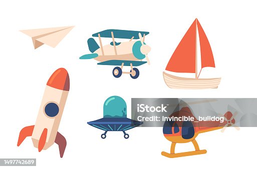 istock Assortment Of Boy's Toys, Diverse Collection Of Playthings Designed For Boys, Including Action Figures, Vehicles 1497742689
