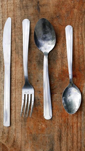 istock Food time. Kitchen: cutlery on the table. Tableware, close-up shot. Silverware on the table 1497746657