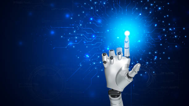 istock Robot are assistant  for provide access to data growth of business in online network, Robot application and global connection, AI, Artificial intelligence. 1497747558