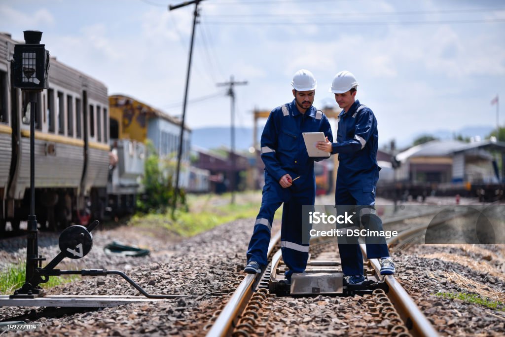 Engineering Train Engineer Railway Under Checking Construction Process Train Testing And ...