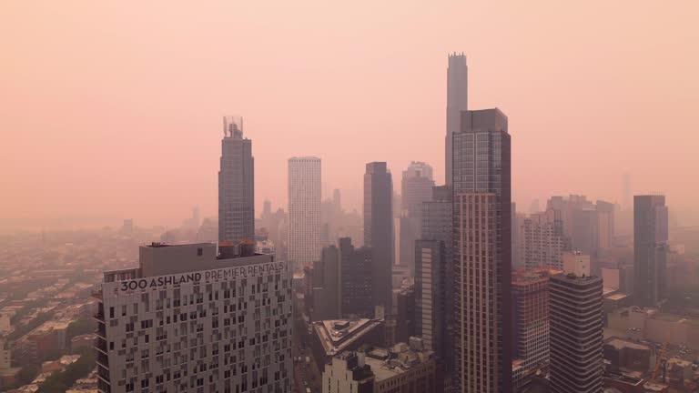 Brooklyn Skyline Surrounded in Wildfire Smoke