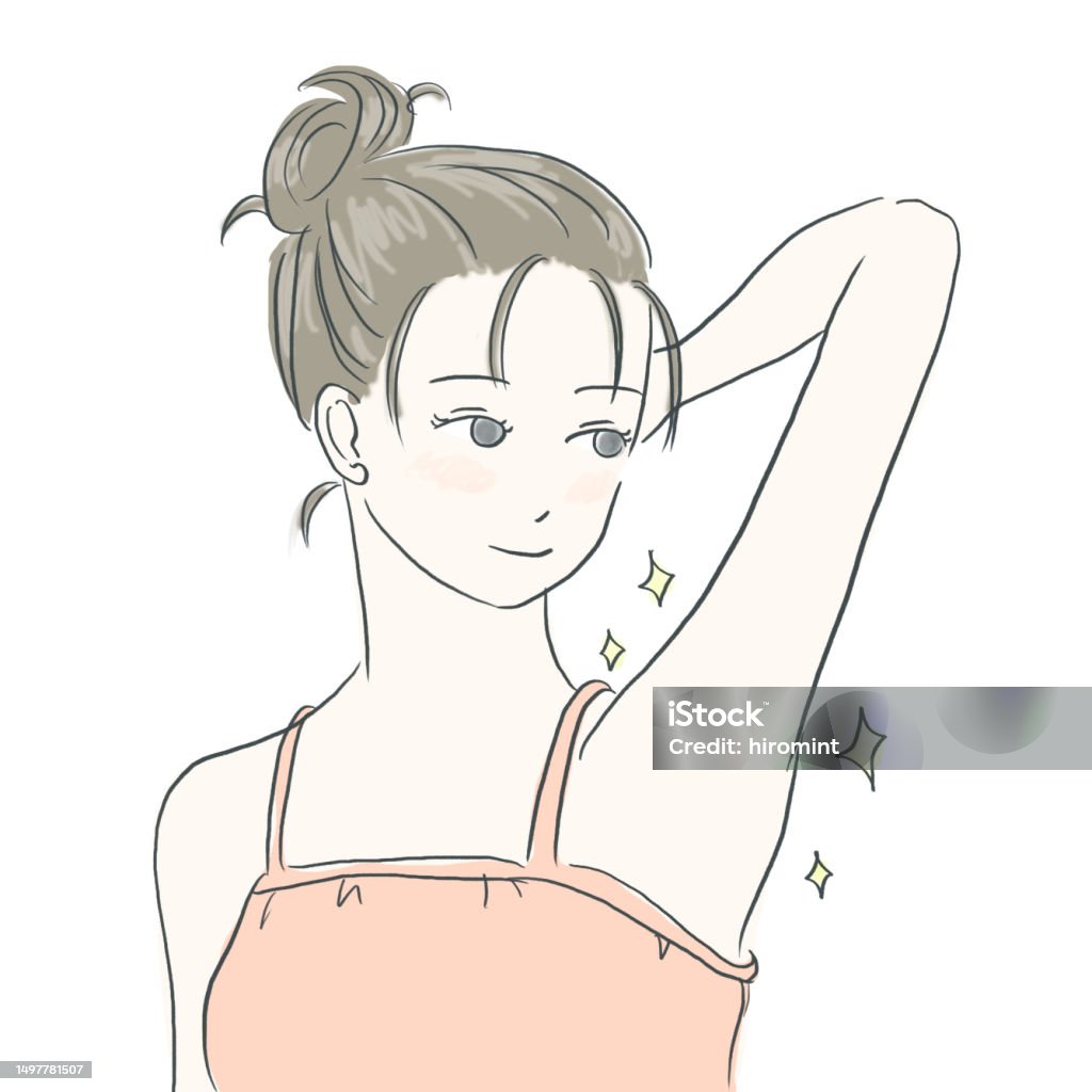 Female Armpit Hair Removal Beautiful Stock Illustration Download
