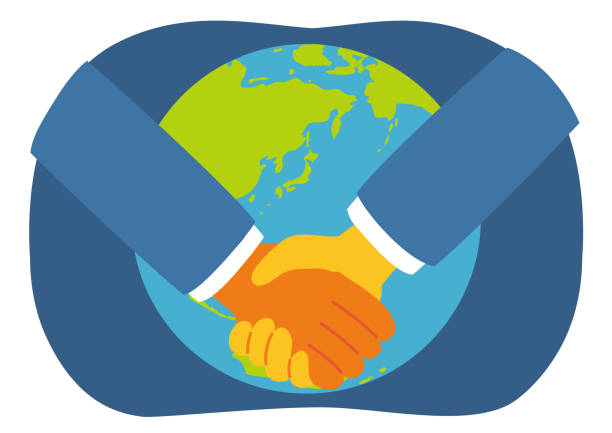 Partnerships for the Goals. SDGs Goals17.Businessman shaking hands. Partnerships for the Goals. SDGs Goals17.Businessman shaking hands. 政府 stock illustrations