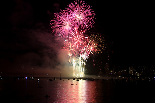 Summer Fireworks Over English Bay