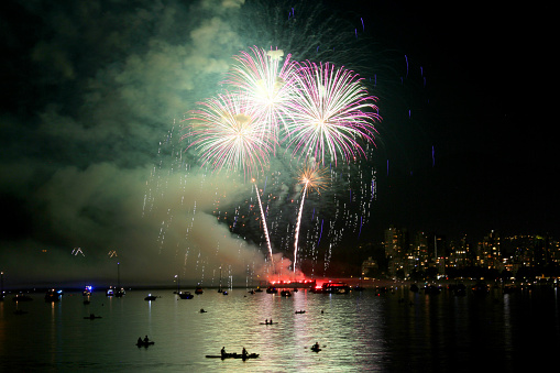 Summer Fireworks Over English Bay