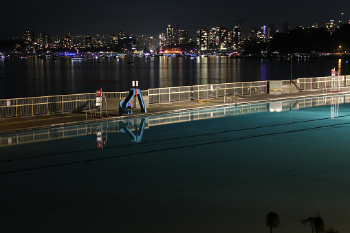 A public pool at the edge of English Bay in Vancouver