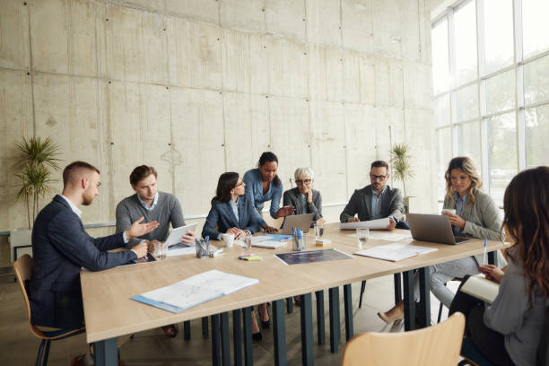 Business team working on a meeting in the office.