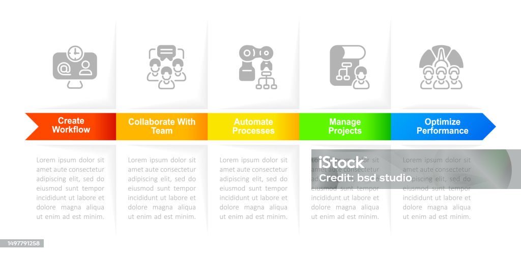 Productivity Graph Design Productivity Infographic Chart Design Template Stock Illustration ...