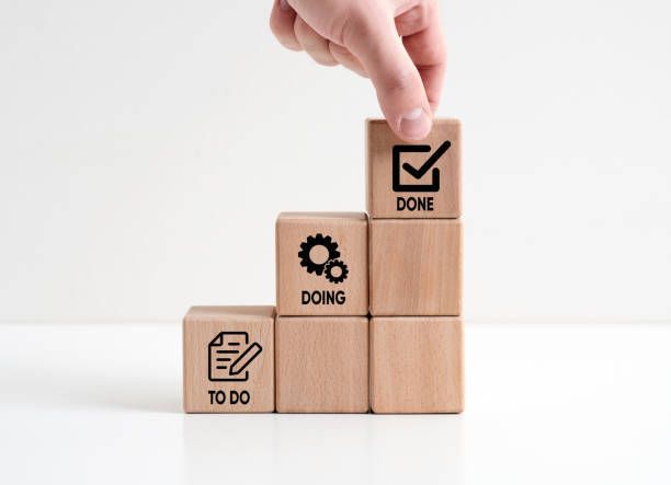 istock Task tracking and project management. Tracking a progress of a project. Planning the business workflow for effectiveness and efficiency. 1497792624
