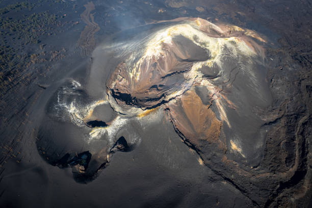 istock 2021 Volcano explosion crater in La Palma from above 1497797038