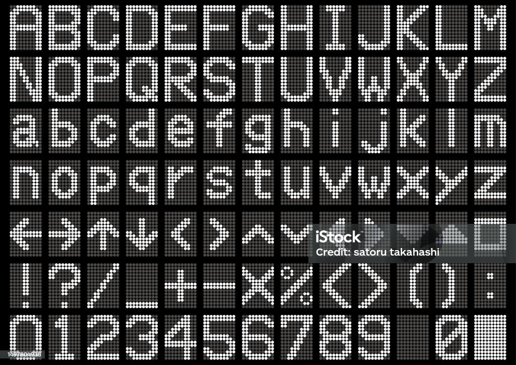 Digital alphanumeric image material collection Alphabet stock vector Digital alphanumeric image material collection Alphabet stock vector