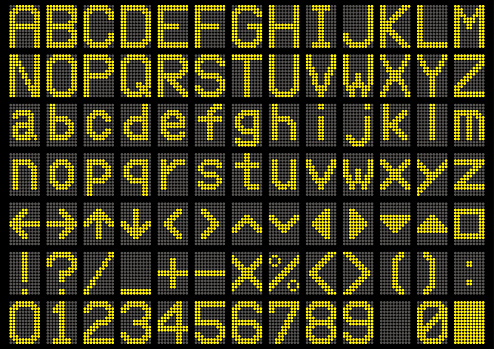 Digit Alphanumeric Digital Alphanumeric Image Material Collection Stock Illustration ...