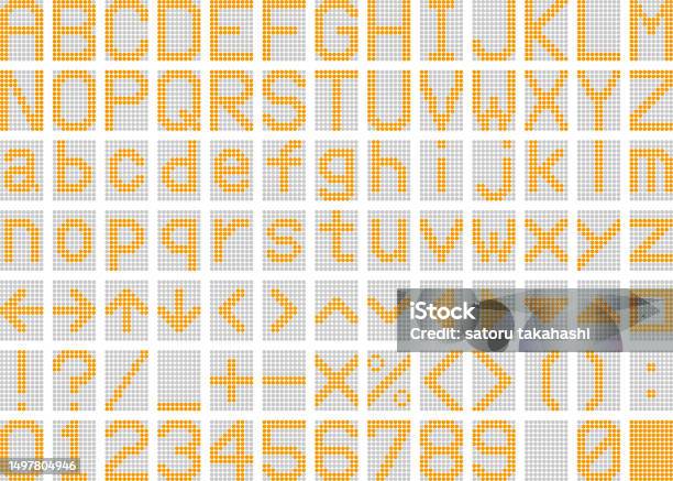 Alphanumeric Style Digital Alphanumeric Image Material Collection Stock Illustration ...