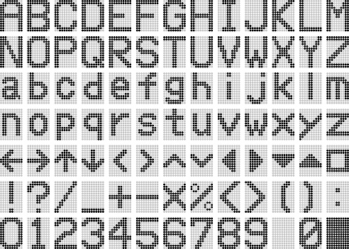 Alphanumerisch Digitale Alphanumerische Bildmaterialsammlung Stock Vektor Art und mehr ...